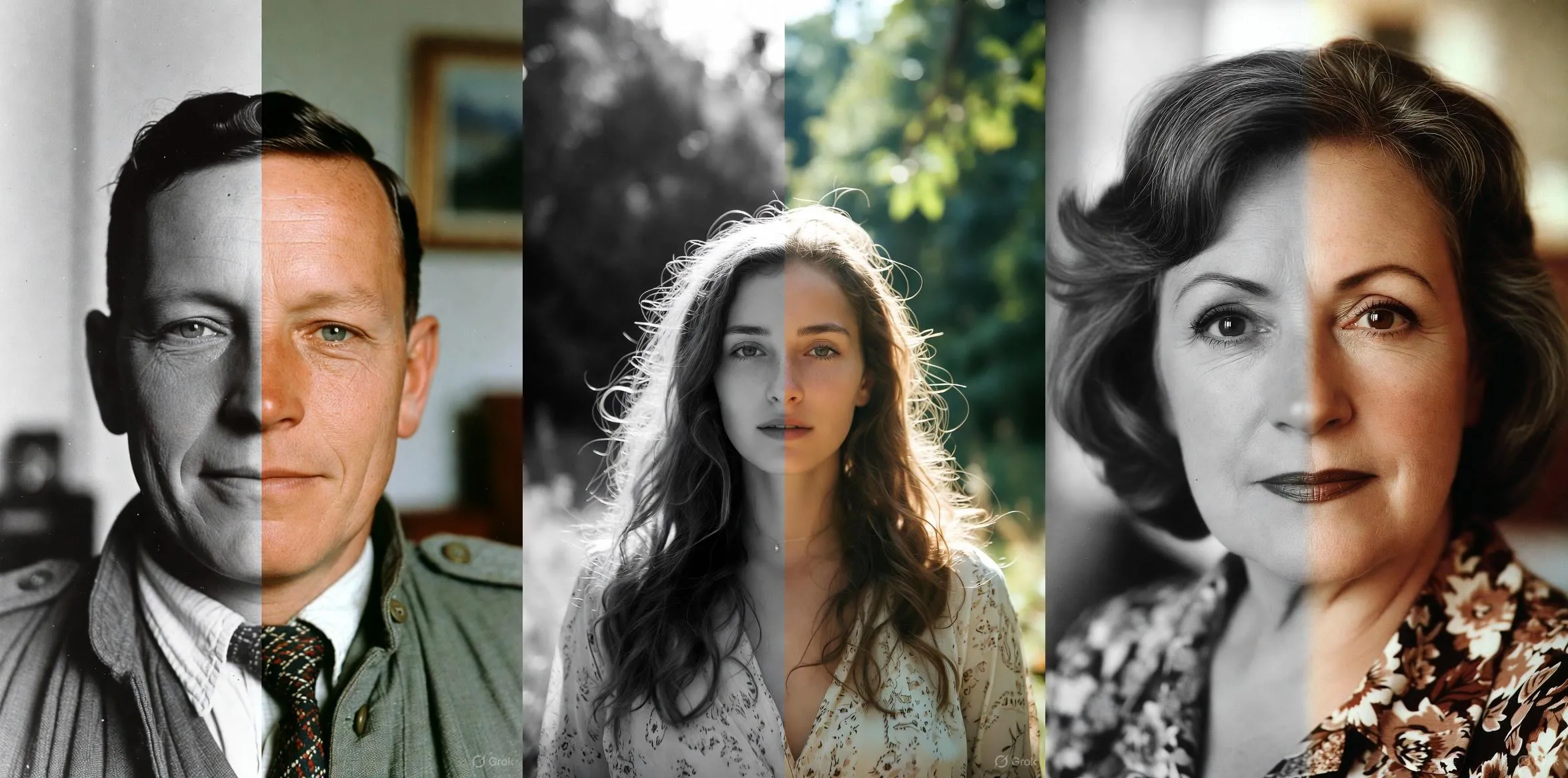 نمونه تبدیل عکس سیاه و سفید به رنگی با هوش مصنوعی - مقایسه قبل و بعد